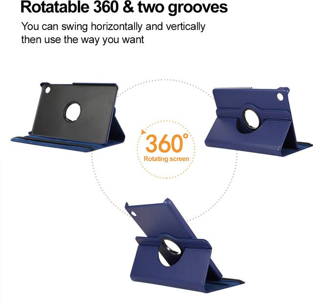 360 Grad drehbare Schutzhülle für Samsung Galaxy Tab S9 S8 S7 FE A11 A9 A8 A7 Lite S6 in Blau - Bild 1