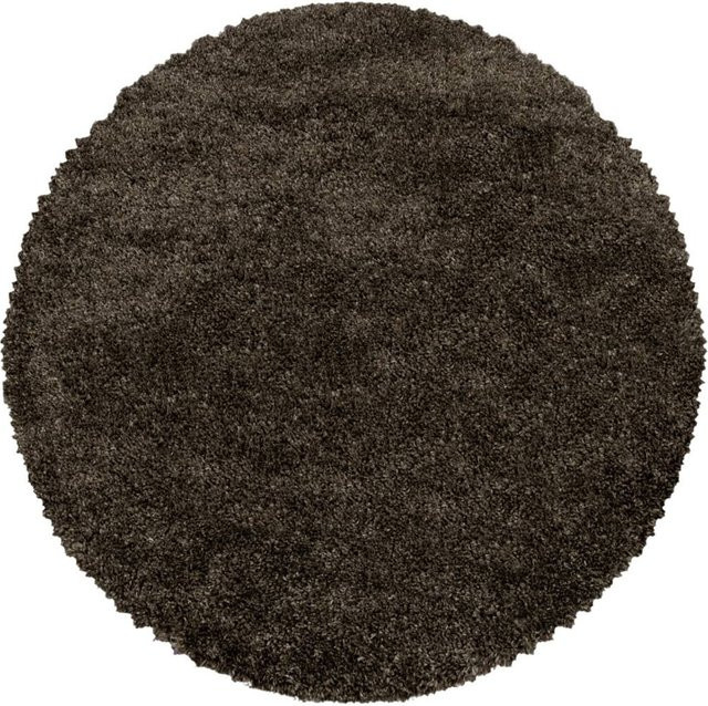 Ayyildiz Hochflorteppich Fluffy Shaggy in Braun, Durchmesser: 200 cm - Bild 1