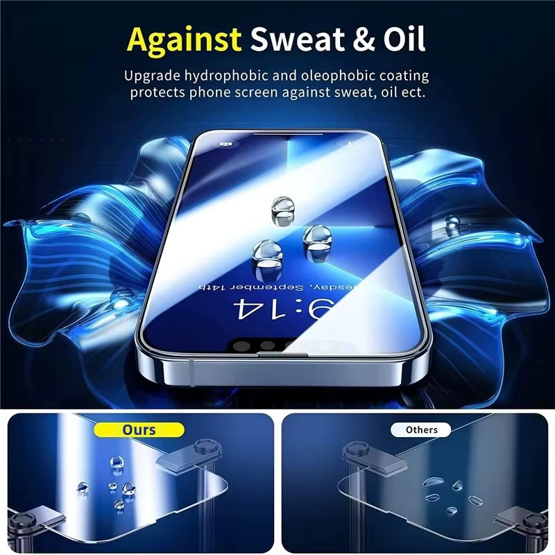 Vollflächiger Displayschutz aus gehärtetem Glas für Apple iPhone Modelle, transparent - Bild 5