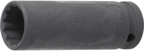BGS Kraft-Steckschlüssel-Einsatz 5353 Zwölfkant tief, Antrieb 1/2 Zoll, Schlüsselweite 21 mm, Schwarz - Bild 1