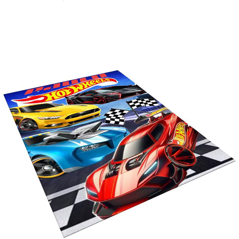 Potdemiel Racing Car H-Hot Wheels MOTO Rutschfester Teppich in Mehrfarbig für Wohnzimmer, Schlafzimmer und Kinderzimmer - Bild 2