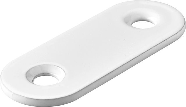 Hettich Verbindungsblech aus Stahl in Weiß matt, B: 40 mm, H: 15 mm - Bild 1