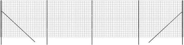 vidaXL Maschendrahtzaun aus verzinktem Stahl mit PVC-Beschichtung in Anthrazit, Höhe: 160 cm, Länge: 10 m - Bild 1