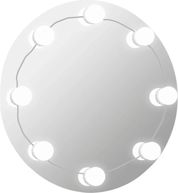vidaXL Wandspiegel Rund mit LED-Beleuchtung in Silber und Weiß, Durchmesser: 70 cm - Bild 1