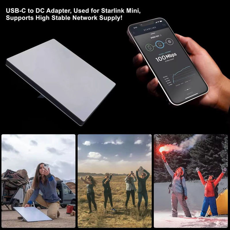 SZKOSTON Erweiterungsadapter für Starlink Mini, USB-C auf 5521 Buchse, wasserdicht für den Außenbereich, Schwarz - Bild 2