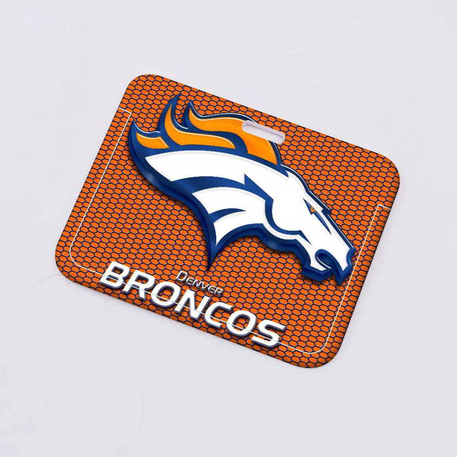 D-Denver Broncos Arbeitsausweishalter mit langem Schlüsselband und Namensschildhülle aus Kunststoff - Bild 2