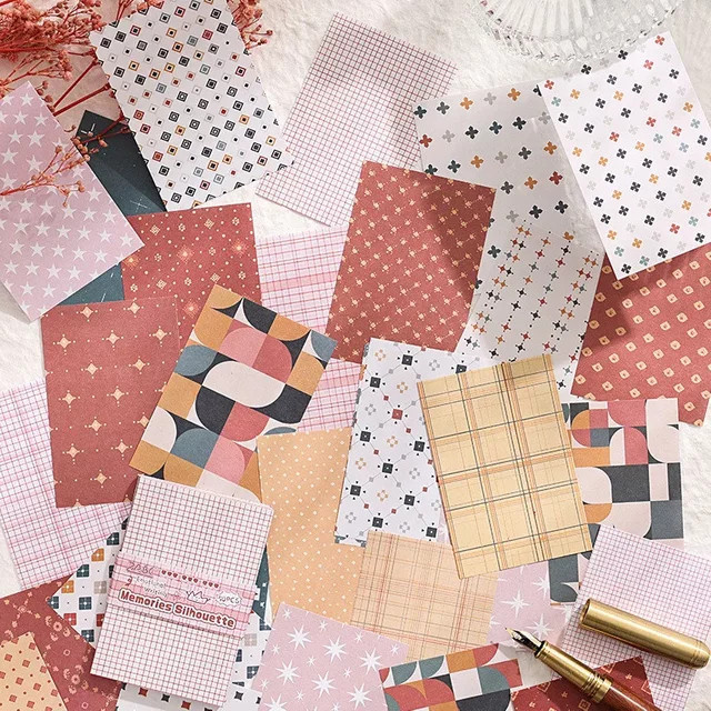 Journamm Scrapbooking-Material Set mit 50 Stück buntem DIY-Markierungspapier für Schule und Büro - Bild 1