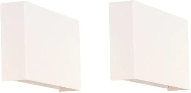 QAZQA 2er Set Moderne Wandleuchten Otan in Weiß aus Aluminium mit Up-Down Lichteffekt und GU9 Fassung, dimmbar - Bild 1