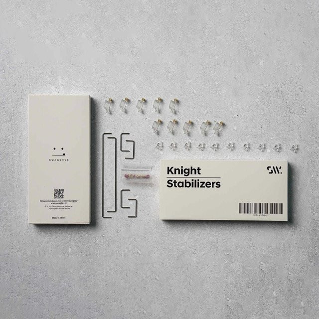 Swsgkeys Knight Tastatur-Stabilisatoren Schalter-Anpassung 2U 6.25U 7U Leertasten-Fixierplatte für mechanische Tastaturen in Silber - Bild 1
