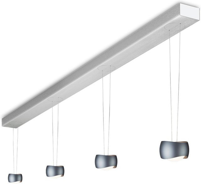 Oligo Curved Slack-Line LED-Pendelleuchte 4-flammig in Basalt Grau aus gebürstetem Aluminium mit Tunable White und Casambi-Steuerung - Bild 1