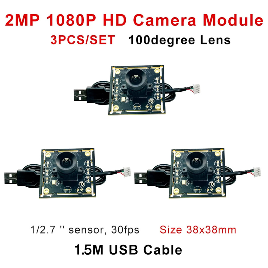 Hoskang 2MP OV2710 Kameramodul mit 100-Grad-Blickwinkel für Autodarts-Punktezählsystem, Schwarz, B/B/H: 3,8 x 3,8 x 3,8 cm - Bild 2