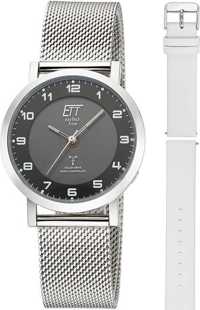 ETT Damenuhr Solar, Edelstahl, Schwarz, 36 mm - Bild 1