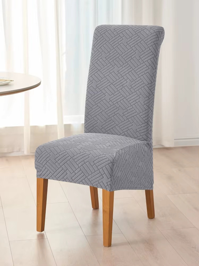 WANERQU XL-Stuhlbezüge für Esszimmerstühle, rutschfeste Stuhlhussen in Grau, elastisch und modern - Bild 1