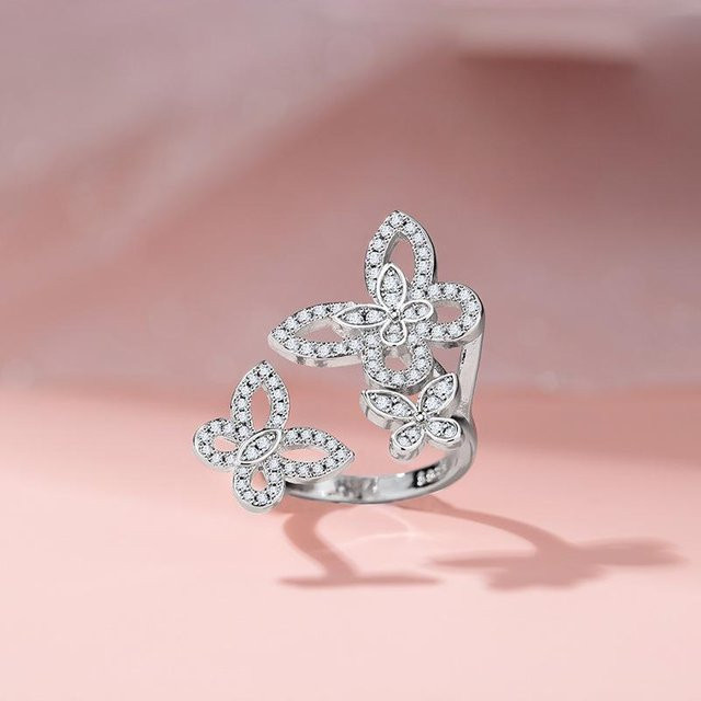 Lucky Star Jewelry Schmetterlingsring, Zirkon, Damen - Bild 1