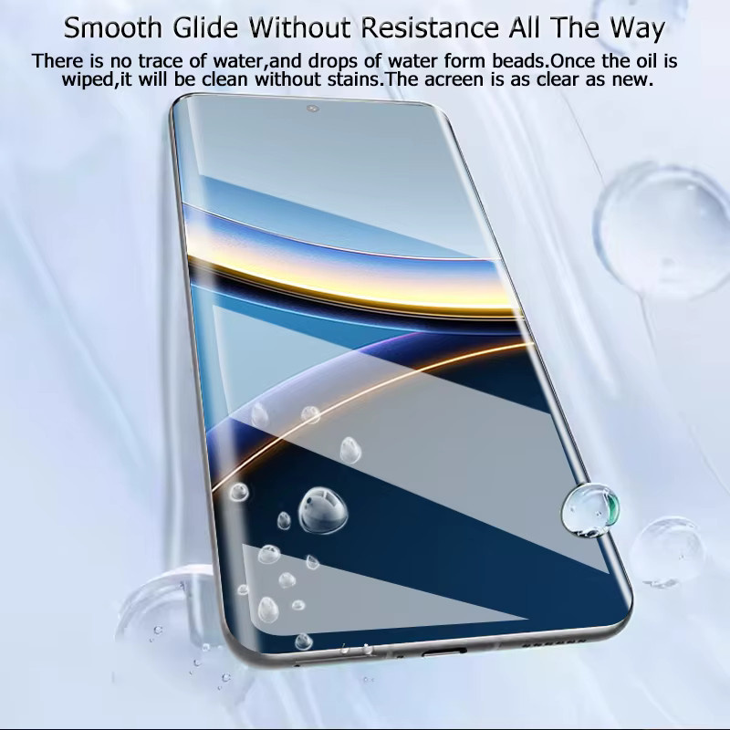 3er-Pack Xiaomi Poco F7 Pro Schutzglas mit 9H Härte und Fingerabdruck-Entsperrung, transparent, HD Displayschutzfolie zur vollständigen Abdeckung - Bild 3