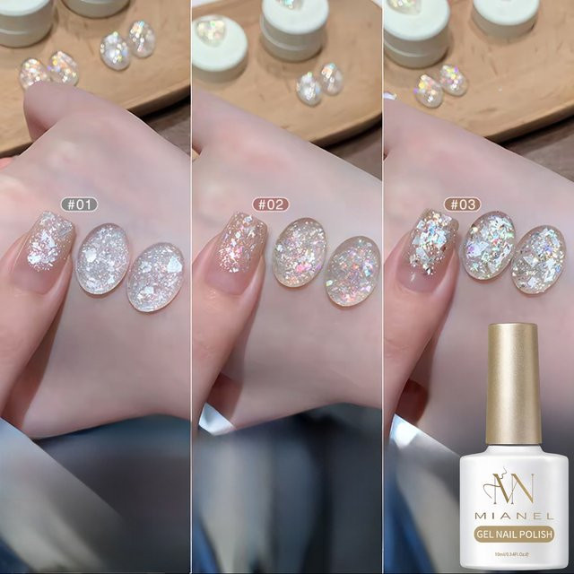 MIANEL Nagellack, Braut-Weiß, Gel, glänzend - Bild 1
