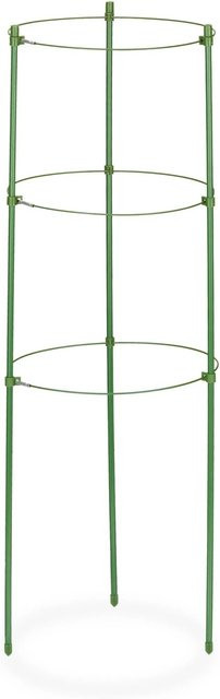 Relaxdays Rankhilfe 4er Set aus Eisen in Grün, höhenverstellbar für Garten, Beet und Balkon, Höhe: 60 cm, Breite: 20 cm, Tiefe: 20 cm - Bild 1