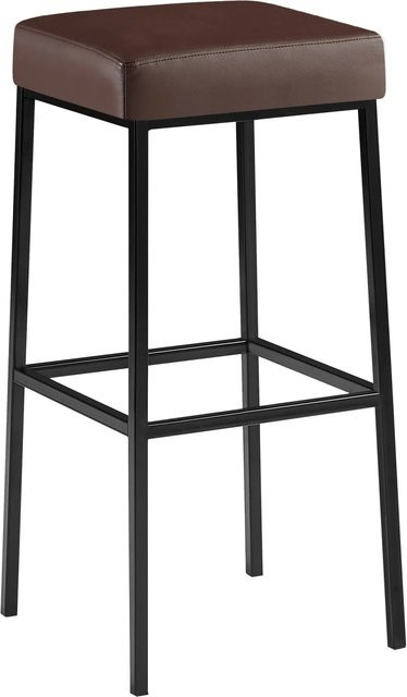 DELUKE Barhocker BIDAN Barstuhl aus Kunstleder in Braun B/T/H: 37 x 37 x 83 cm - Bild 1