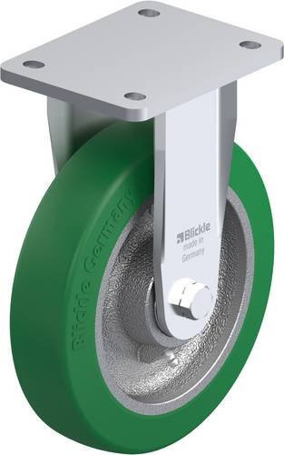 Blickle Bockrolle BO-GST 200K in Grün und Silber mit Stahlgehäuse, Rad-Durchmesser: 20 cm, Tragfähigkeit: 800 kg - Bild 1
