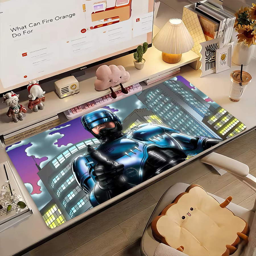 R-Robo CopS Movie Mauspad rutschfeste Schreibtischunterlage aus Gummi in Multicolour - Bild 2