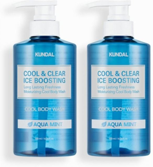 Kundal Cool Clear Ice Boosting Cool Körpergel Aqua Minze, 2x 500 ml - Bild 1