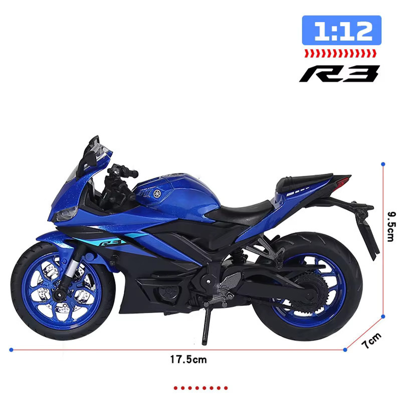 Maisto Yamaha YZF-R3, Motorrad Modell, 1:12, Metall, mit Licht und Sound - Bild 1