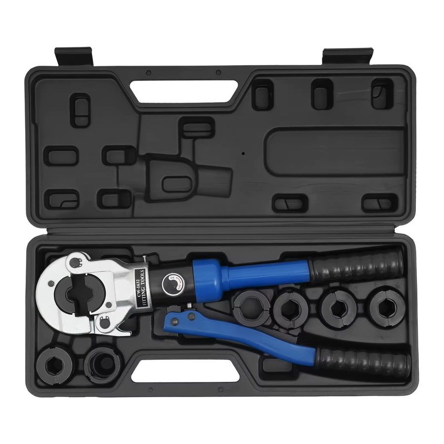Hydraulische Crimpzange Bymaocar Presswerkzeug-Set aus Stahl in Blau mit 41Cr4 Stahl-Einsätzen V12 V14 V15 V16 V18 V22 V28 - Bild 3