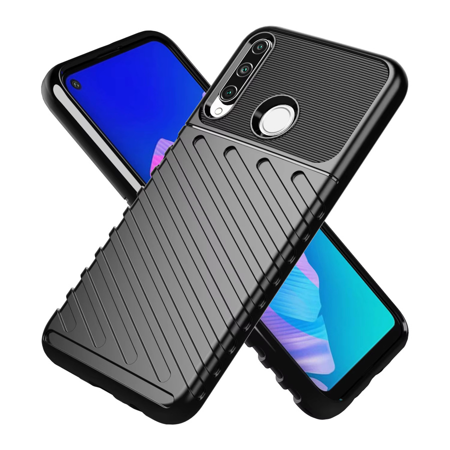 Stoßfeste Silikon-Handyhülle in Blau für Huawei Y6P, Huawei Y7P, Honor 9c und P40 Lite - Bild 2
