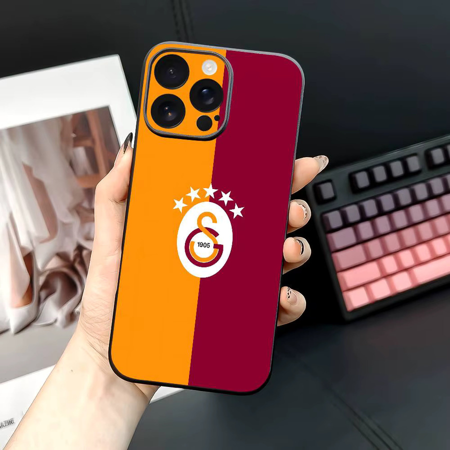 G-Galatasaray-Club Handyhülle Soft Shell für iPhone 12 13 14 15 16 17 Pro Max Plus Classic Black - Bild 4