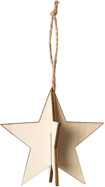 Rico Design Stecksterne aus Holz für Weihnachten, 3 Stück, B: 8 cm, H: 8,4 cm - Bild 1