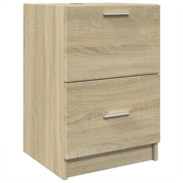 vidaXL Waschbeckenunterschrank Sonoma-Eiche in Braun, B/T/H: 40 x 37 x 59 cm - Bild 1