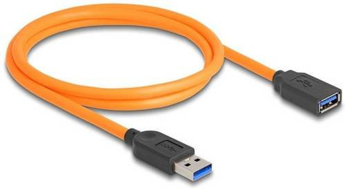 Delock USB-A auf USB-A Kabel in Schwarz, Länge: 1,00 m - Bild 1