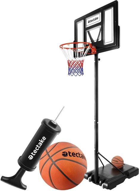 tectake Basketballkorb Dirk Outdoor Freistehend mit Rückwand und Rollen, Schwarz, H x B x T: 364 x 150 x 111 cm - Bild 2