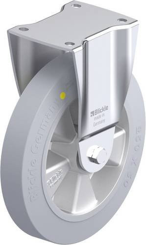 Blickle Stahlblech-Bockrolle BH-ALEV 250K-SG-AS in Grau mit 250 mm Rad-Durchmesser und 550 kg Tragfähigkeit - Bild 1
