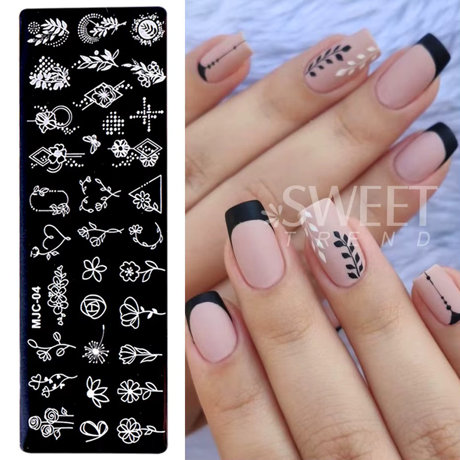 SWEET TREND Nail Art Stamping Platte Set, 3/4 Stück, Schablonen - Bild 3
