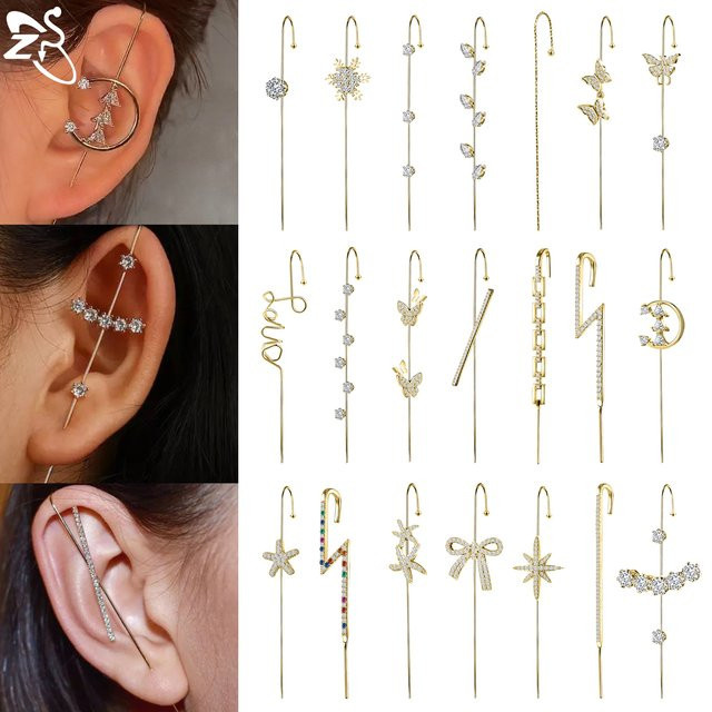 ZS Ohrringe Schmetterling Schleife, Gold, Zirkonia, Damen - Bild 1