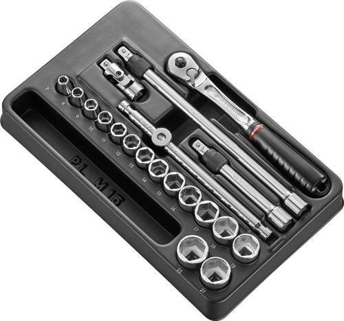 Facom Steckschlüssel-Adapter-Set 3/8 Zoll, 20-teilig, Silber, MOD.JL171-36 - Bild 1