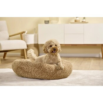 Wolters Sweet Dreams Hundekörbchen in Braun, Größe S, rundes Hundebett aus Mikrofaser mit abnehmbarem Bezug - Bild 2