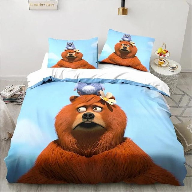 Grizzy und die Lemminge Bettwäscheset aus Mikrofaser mit Bettdeckenbezug und Kissenbezug, Mehrfarbig, Breite: 70 cm, Länge: 133 cm - Bild 1