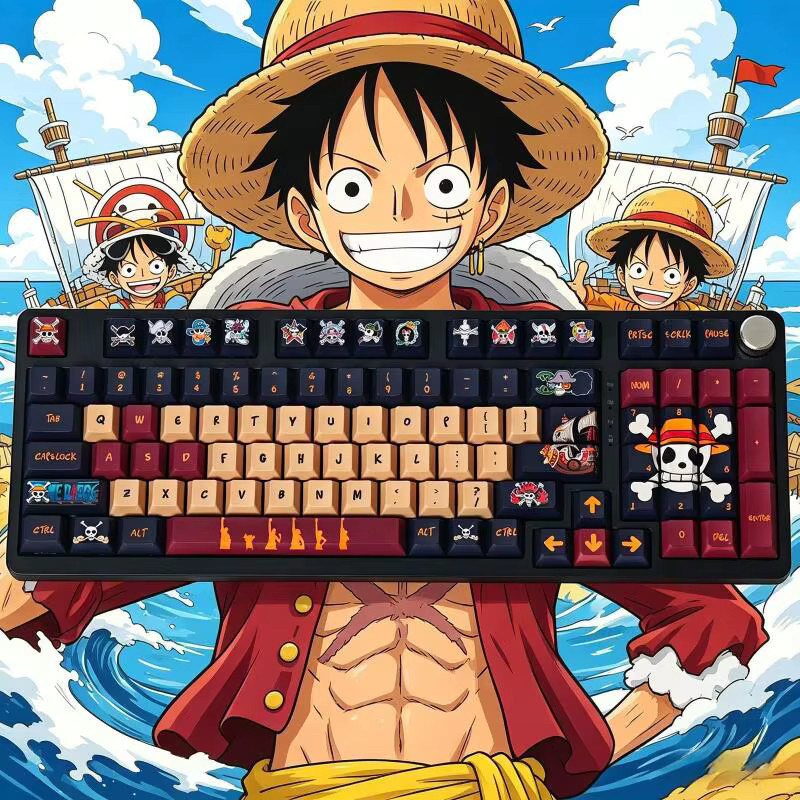 Bandai One Piece Anime PBT Keycaps Set mit 132 Tasten in Multicolour für mechanische Tastaturen mit Kreuzachse - Bild 2