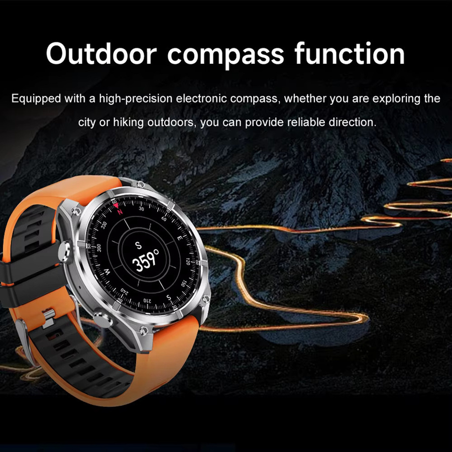 VALDUS VD40 Pro Smartwatch für Männer in Schwarz mit AMOLED Display, Kompass, SOS-Funktion, Anruf-Funktion, ChatAI-GPT und Herzfrequenzmessung - Bild 3