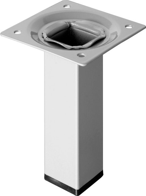 Hettich Tischbein in Aluminium-Optik, Silber, B/T/H: 2,5 x 2,5 x 10 cm - Bild 1