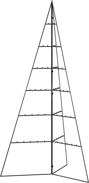 vidaXL Metall-Weihnachtsbaum für Dekorationen in Schwarz, Höhe: 140 cm - Bild 1