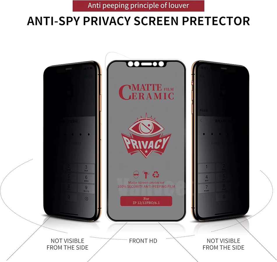 Anti-Spy Keramikmembran Displayschutzfolie für Samsung A57 A56 A37 A32 A05 A15 A17 A13 A55 A54 A73 A16 A07 A50 A36 in Matt - Bild 3
