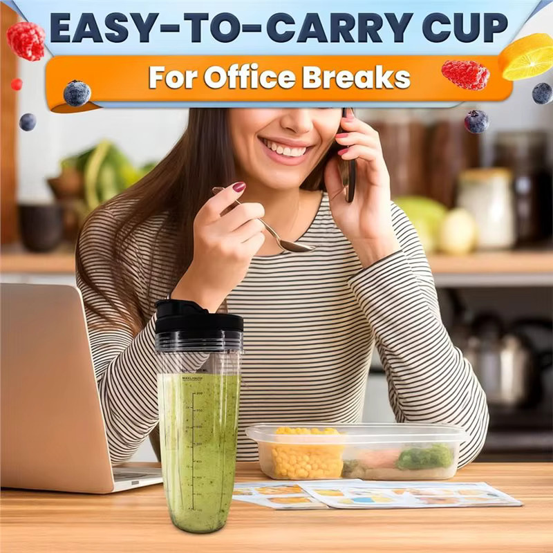 WHYY Ersatz-Mixbecher mit 32 Unzen Fassungsvermögen und Twist-On-Design für Ninja Mixer Modelle BL480 BL450 480D BN800 751 800 in Transparent - Bild 2