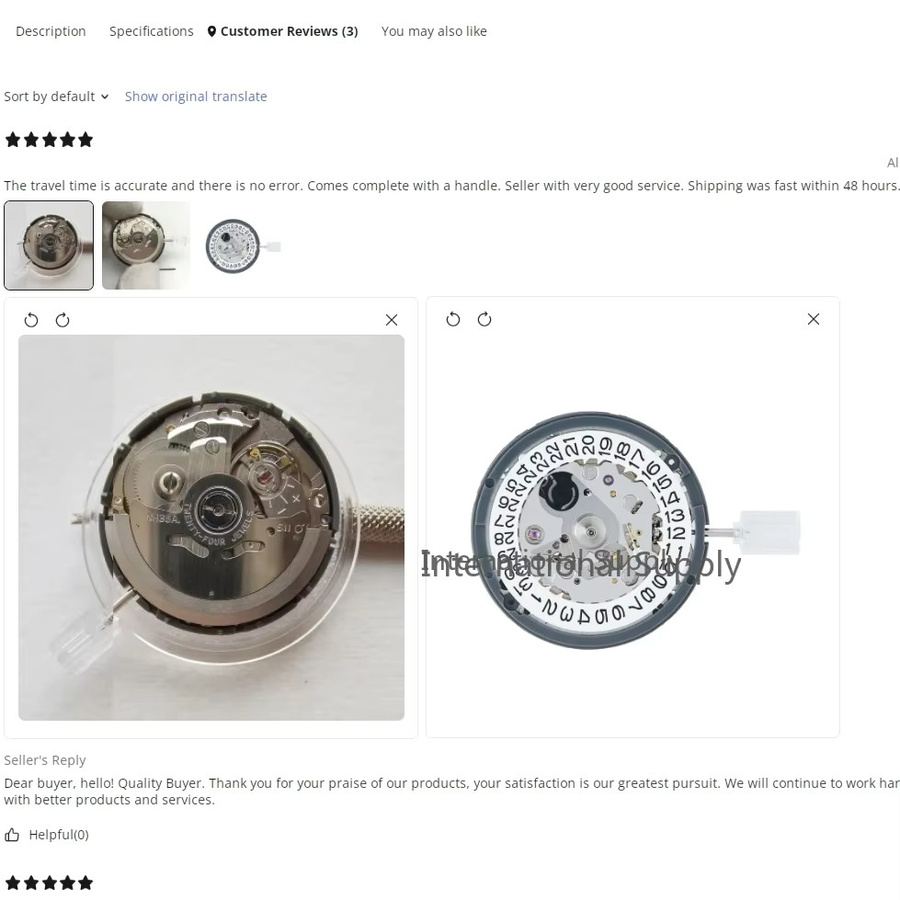 NUOYING Automatisches Uhrwerk, NH35A, Weiß, Unisex - Bild 2