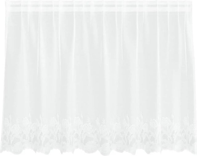vidaXL Spitzenvorhang aus Polyester in Weiß, Breite: 80 cm, Höhe: 200 cm - Bild 1