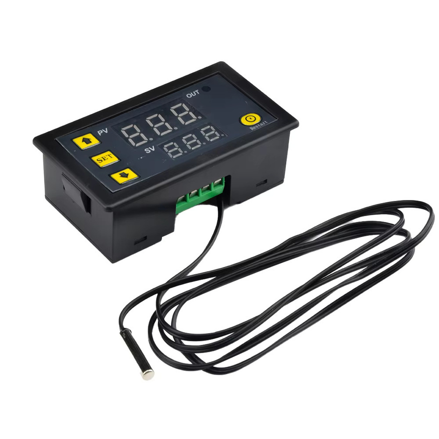 Gaqqee W3230 Digitaler Temperaturregler mit LED-Display und Sensor in Schwarz - Bild 2