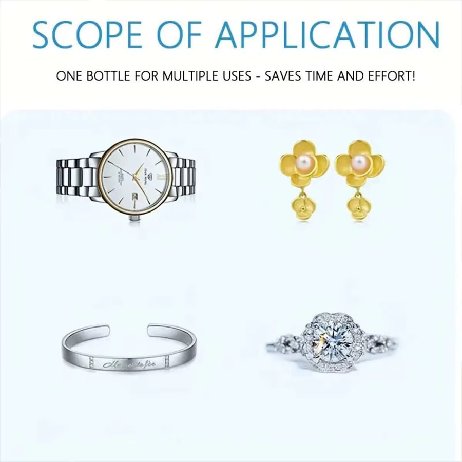 CAOWTAN Schmuckreinigungslösung, Pflegeset für Silber- und Goldschmuck - Bild 4