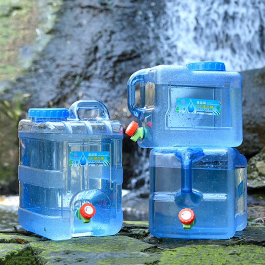 Tragbarer Wassereimer mit Wasserhahn von Shunmaii in Blau für Camping und Picknick, Volumen: 5 l, 10 l, 15 l oder 20 l - Bild 2